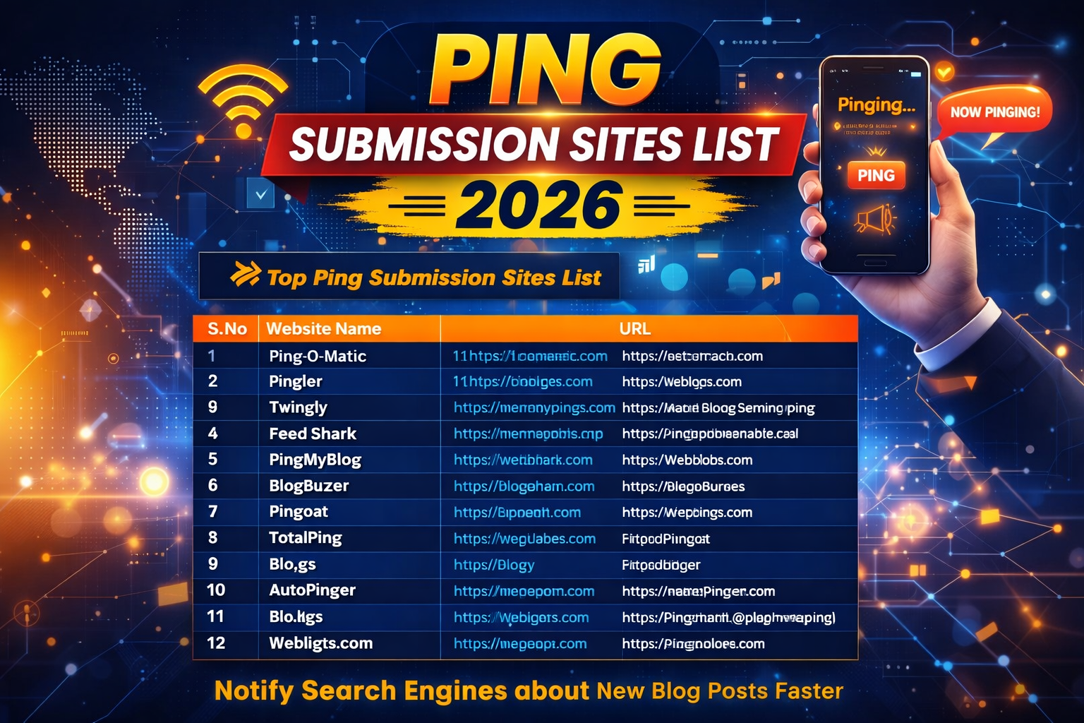 Ping Submission Sites List 2026
